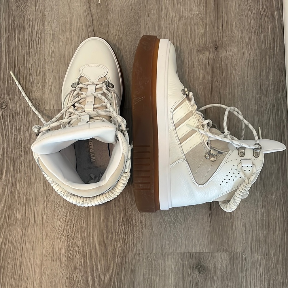 IVY PARK White and Gum-Soled High-Top Ankle Boots